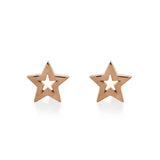 Star Wish Studs Rose Gold Vermeil